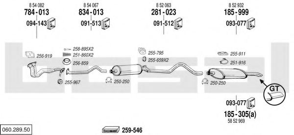 BOSAL 060.289.50 Exhaust System